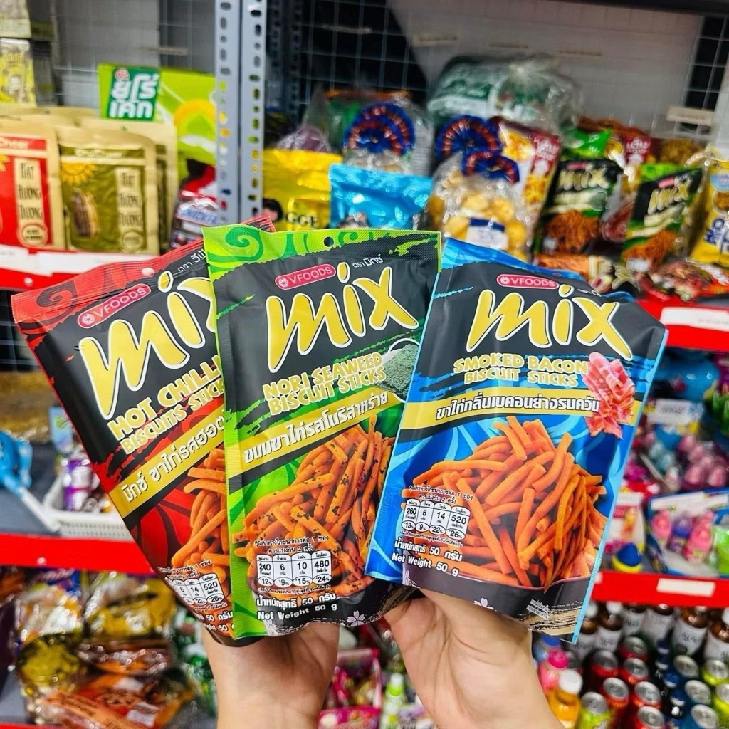 Snack Bim Bim Tăm Mix Vfoods, Bim Tăm Que Cay Cay