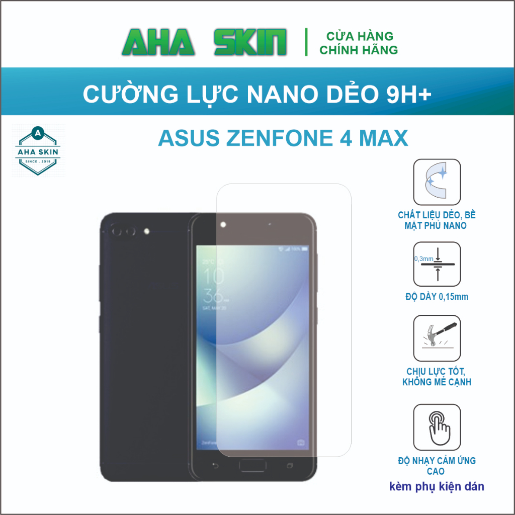 Cường lực Asus Zenfone 4Max, Cường lực dẻo 9h+