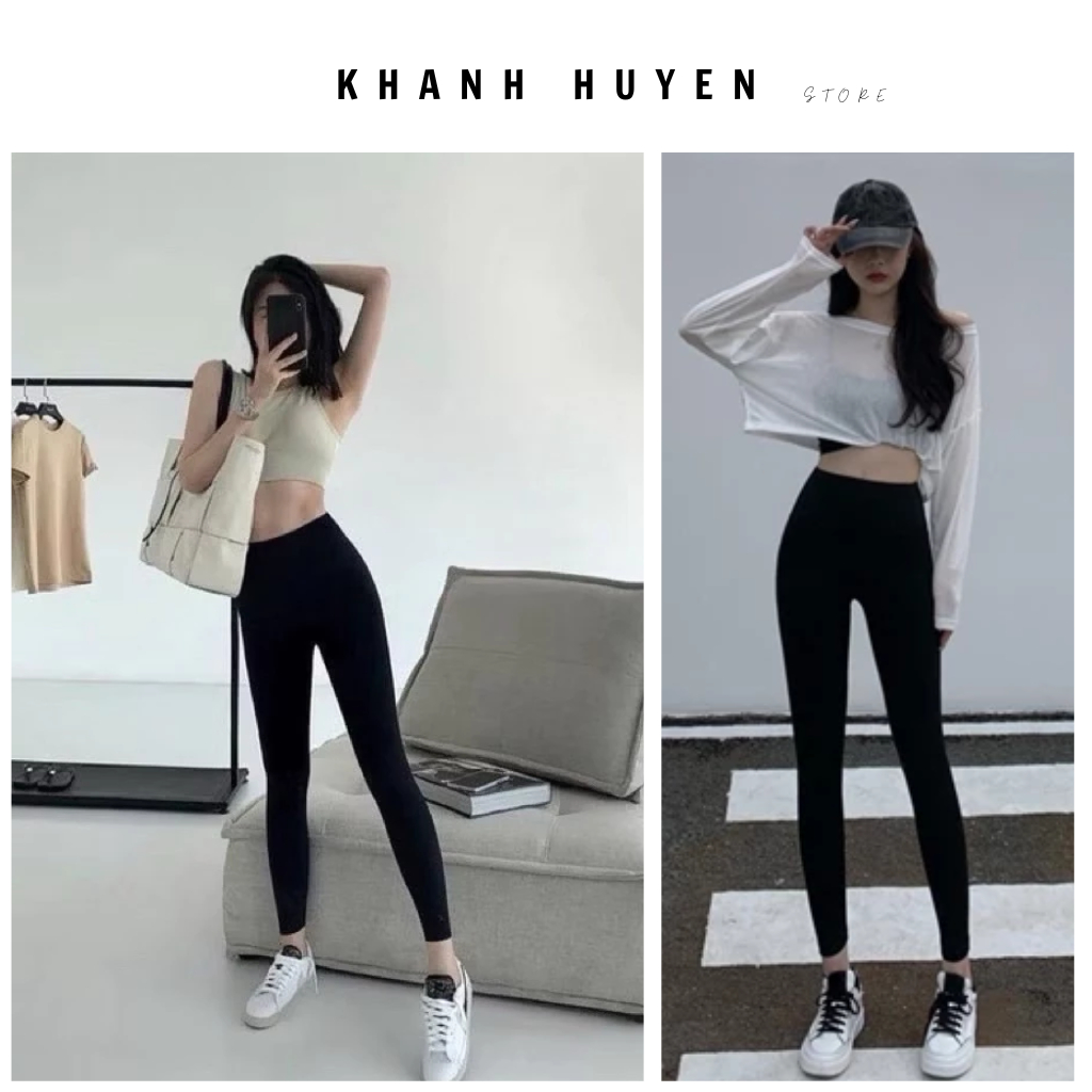Quần Legging Nữ  Kèm Túi Ríp Màu Hồng | Co Giãn 4 Chiều, Form Ôm Dáng Đẹp