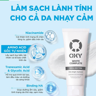 Sữa rửa mặt Oxy White Complete 100g mẫu mới