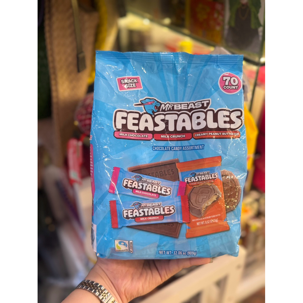Kẹo socola hỗn hợp Feastables của MrBeast 909g 70count
