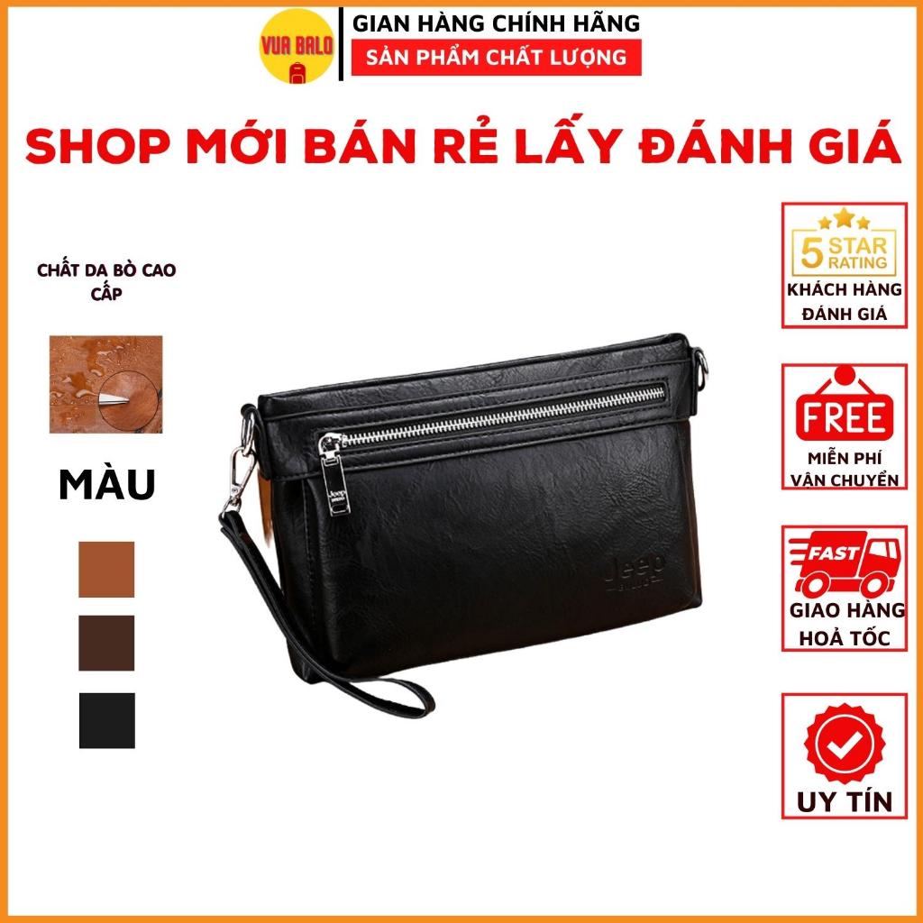 Ví cầm tay nam, Da PU sang trọng kiểu dáng mới phù hợp các lứa tuổi