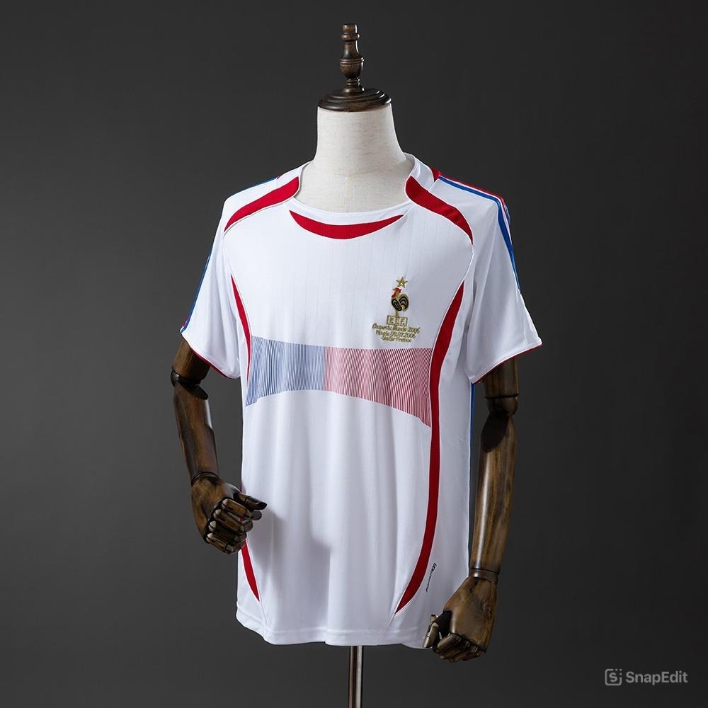 Áo Bóng Đá Retro Tuyển Pháp 2006 - Sân Khách bản cao cấp vải Cotton Polyester
