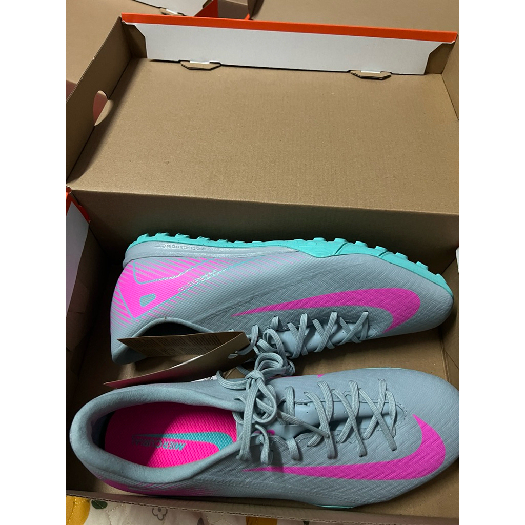 GIÀY ĐÁ BÓNG CHÍNH HÃNG NIKE ZOOM MERCURIAL VAPOR 16 ACADEMY TF - FQ8449-301 - XÁM XANH/HỒNG