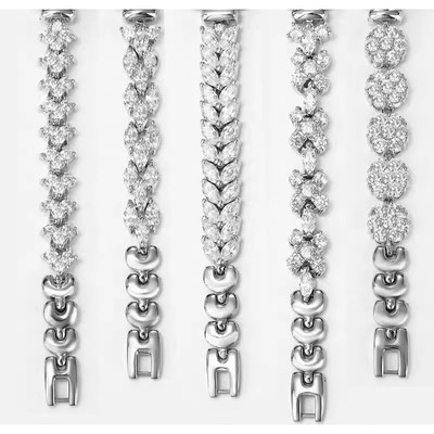 Dây kim loại đính đá dây lắc thay rời cho đồng hồ Royal Crown chính hãng sáng lấp lánh sang chảnh