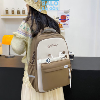  Balo nữ đi học đi chơi nhiều ngăn xinh xắn thời trang hàn quốc form đứng chất liệu dày dặn đựng laptop  BLS131 