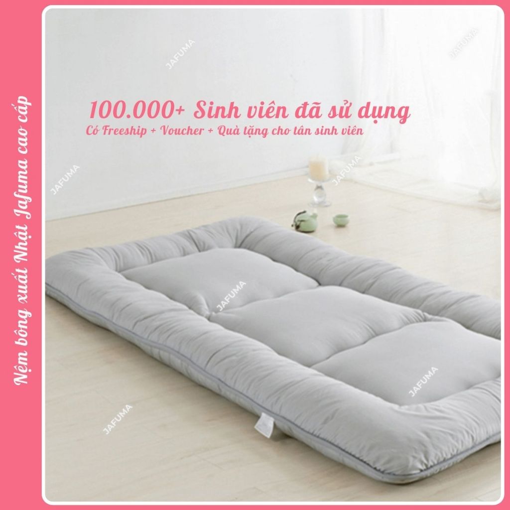 Topper Nệm JAFUMA Cao Cấp , Đệm Bông Xuất Nhật Trải Sàn Dày 8cm 1mx2m, 1m2x2m, 1m4x2m, 1m6x2m,1m8x2m