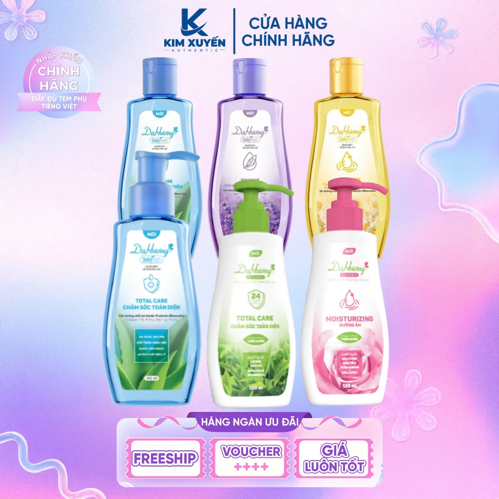 [120ML CAO] Dung dịch vệ sinh Dạ Hương Daily Fresh 120ML / 145ML