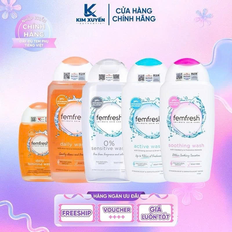 FEMFRESH Dung Dịch Vệ Sinh Phụ Nữ Femfresh Daily Intimate Wash 150ml/250ml