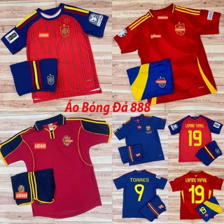  Bộ Quần Áo Bóng Đá Đội Tuyển Tây Ban Nha WC 2026  - Vải Polyester Gai Thái Gai Lưới 