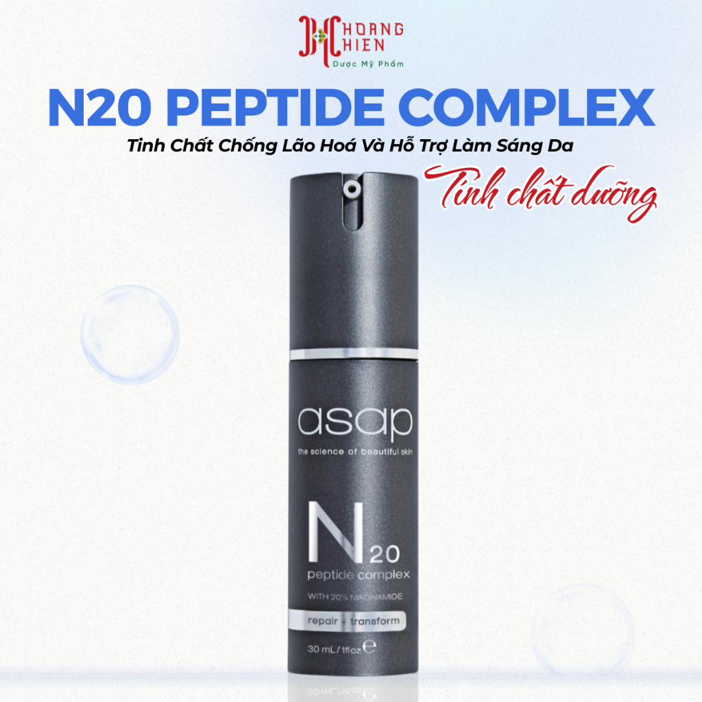 Asap N20 Peptide Complex tinh chất chống lão hóa và hỗ trợ làm sáng da - 30ml