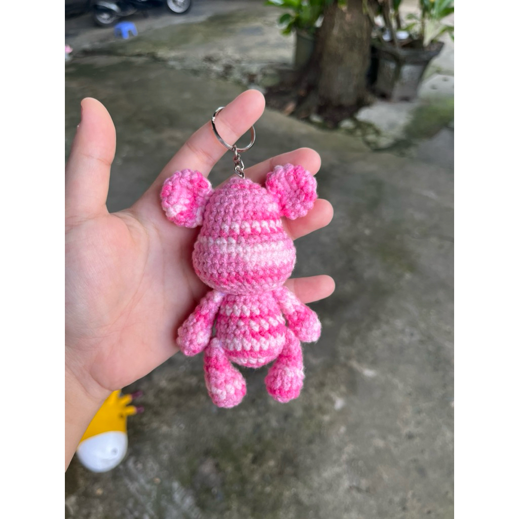 (Ib chọn màu nhé) Gấu Bearbrick chất liệu len milk coton | móc khoá gấu bearbrick len | gấu bearbric