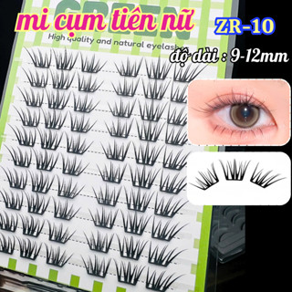  Mi Giả Mi Giấy Cụm Tiên Nữ 10 hàng Tự Nhiên ZR10 Độ Dài 9-12mm GREEN Thủy Mi 