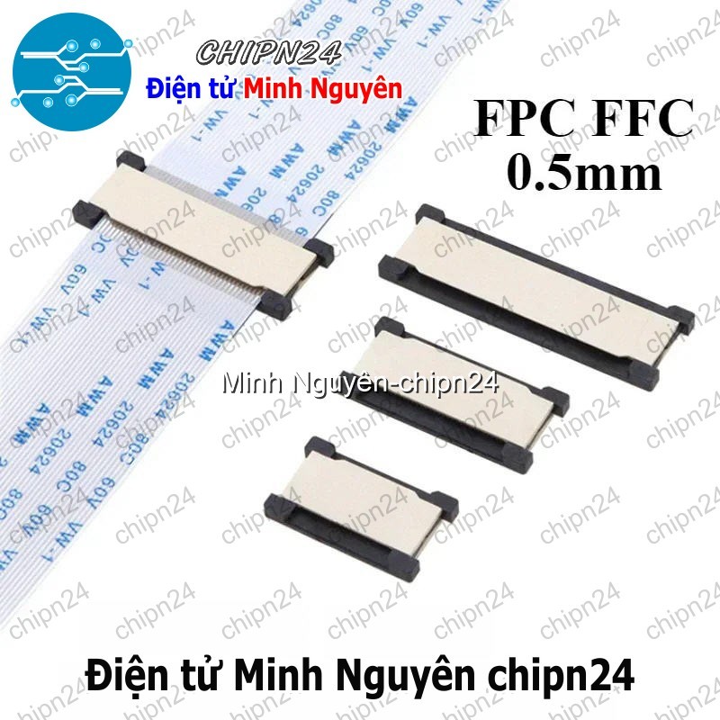[1 cái] Đầu nối dài Cáp FFC 0.5mm (4P 5P 6P 7P 8P 10P 12P 14P 16P 20P 22P 24P 26P 30P 40P 50P 60P) -