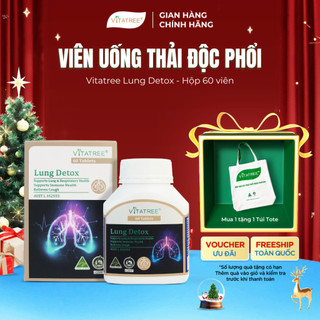  TPBVSK Vitatree Lung Detox hộp 60 viên -  Viên Uống Hỗ Trợ Thải Độc Phổi Giảm Ho Cải Thiện Hô Hấp 