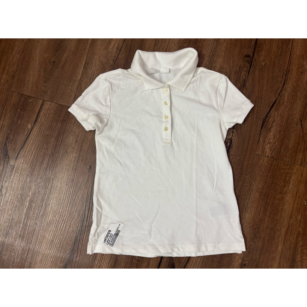 Áo polo trắng bé gái VNXK GAP KIDS size S & M (5/6 & 7/8 tuổi)