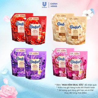   Live  Combo 2 túi nước xả làm mềm vải Comfort Chăm sóc Chuyên sâu Đậm đặc Một lần xả túi 3,7L 
