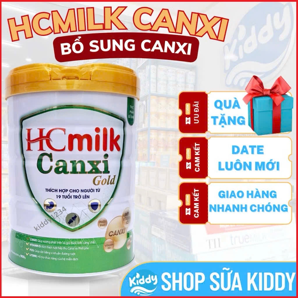 HC Milk Canxi Gold dành cho người từ 19 tuổi trở lên lon 900g (mẫu mới, date mới)
