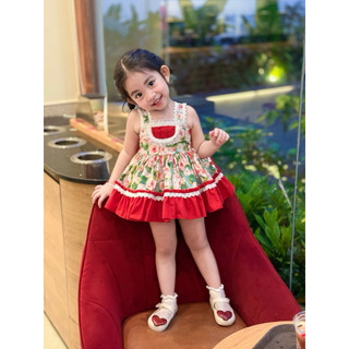   HÀNG CHÍNH CHỦ  Váy tiểu thư phối ren bồng xoè bé gái 