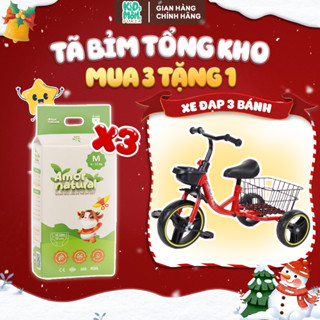   3A   TẶNG XE ĐẠP 3 BÁNH  COMBO 3 BỊCH tã bỉm quần dán Amor Natural thoáng khí ngừa hăm đủ size NB S M L XL 2XL 3XL 4XL 