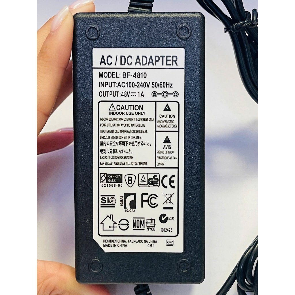 Nguồn Adapter DC 48v chân (1.35/3.5 mm) Cho Aruba AP-335, AP-303, AP-303H, AP-303P, AP-334, AP-335, 