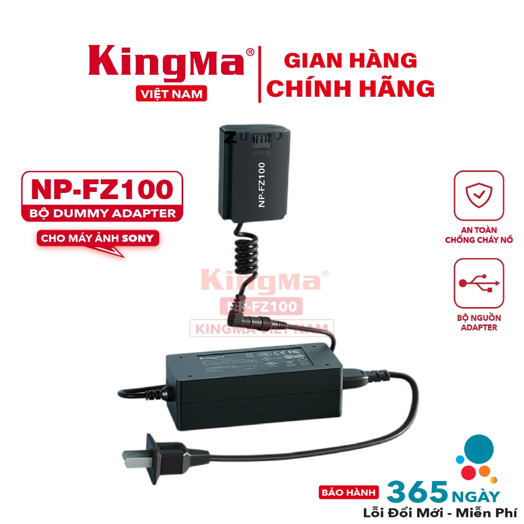 KingMa 8.4V 3A. AC Cung Cấp Điện Adapter DC Coupler Và NP-FZ100 Giả Pin Kit Cho Sony A7 III, A7R III