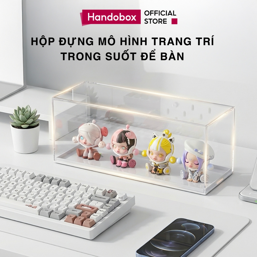 Hộp Trưng Bày Mô Hình Xếp Chồng Handobox Tủ Nhựa Mica Trong Suốt Đựng Mô Hình Đồ Trang Trí Để Bàn