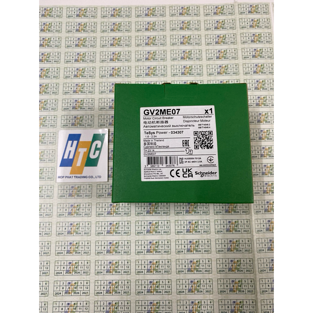 Cầu Dao Bảo Vệ Động Cơ 3P 1.6-2.5A- GV2ME07 Schneider