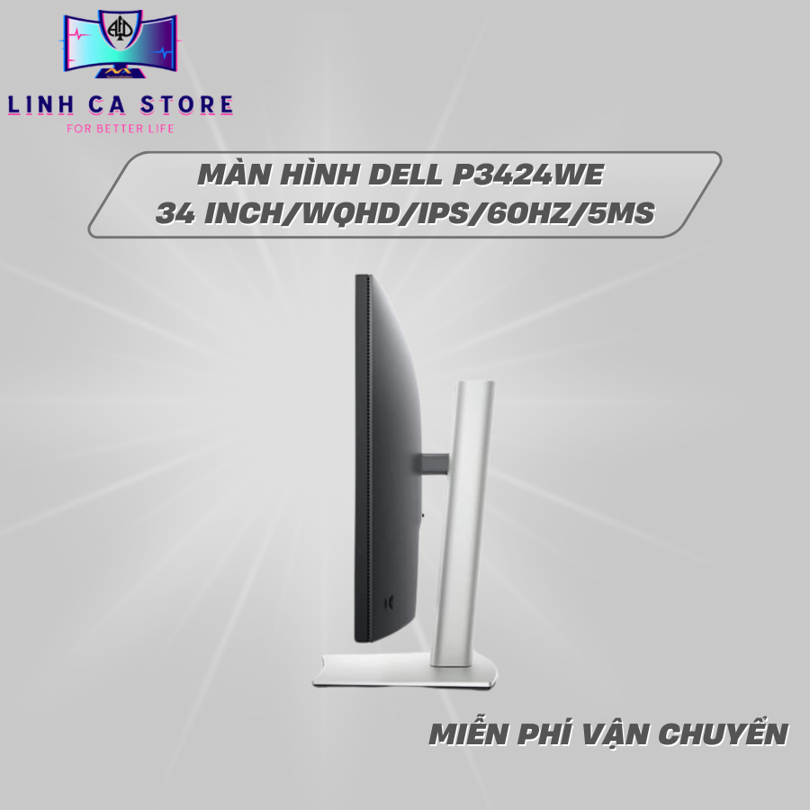 Màn Hình Dell P3424WE 34.14 inch - WQHD - IPS - 60Hz - 5ms - USB TypeC - Curved | BigBuy360 - bigbuy360.vn