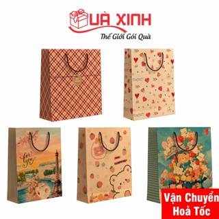 Combo 5 Túi Giấy Đựng Quà Tặng, Chất Liệu Kraft in offset, Đa Dạng Mẫu Mã Và Kích Thướt ( # TÚI K )