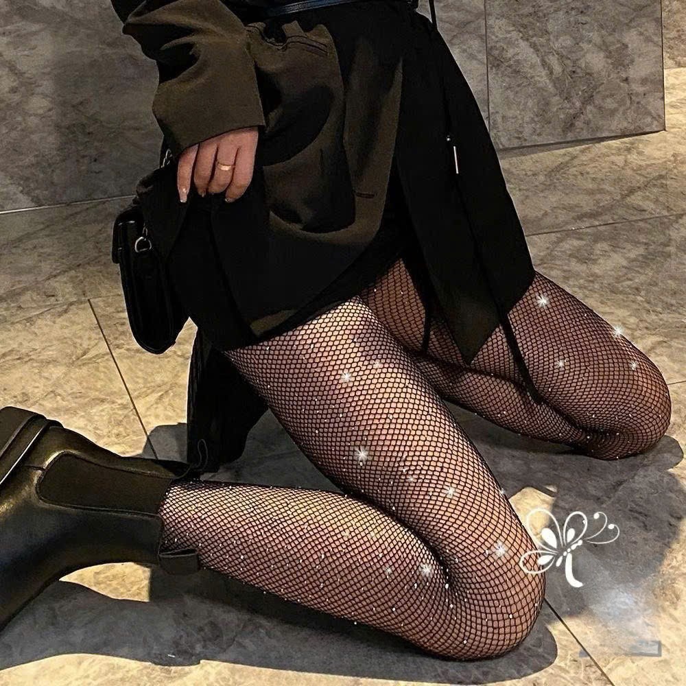 Quần tất lưới đính đá lấp lánh bling bling thời trang 2 màu Goon Store