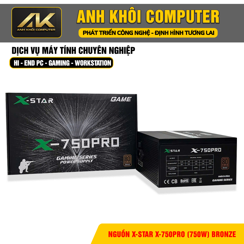 NGUỒN MÁY TÍNH XSTAR X-750 PRO (750W-230V)