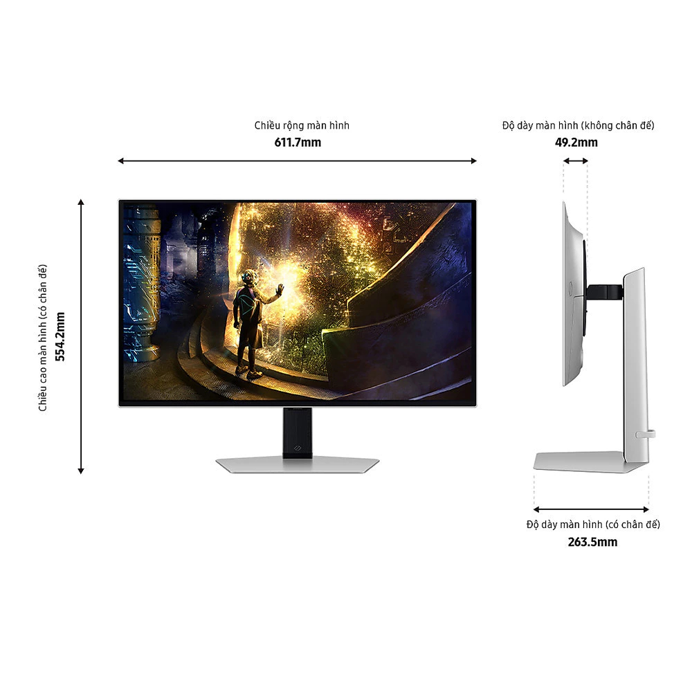 Màn Hình Gaming Samsung 27 Inch Odyssey OLED G6 G61SD QHD 240Hz LS27DG610SEXXV | BigBuy360 - bigbuy360.vn