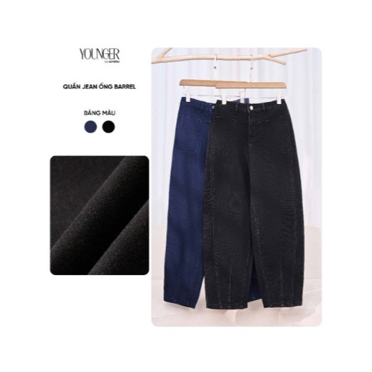 Quần jean nữ YOUNGER BY CARDINA chất vải jean dáng quần ống Barrel 5YQJR07.