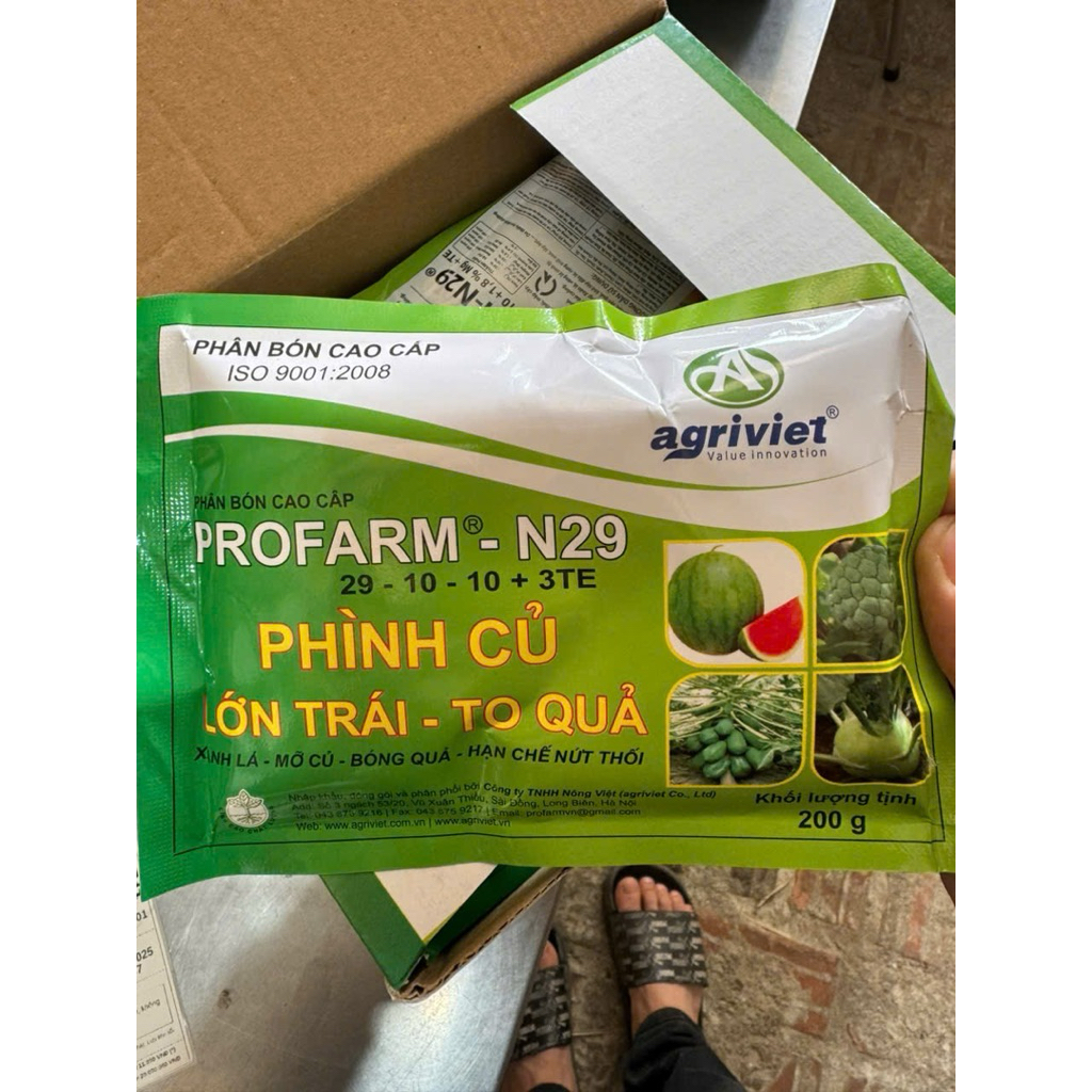 Phân bón lá Profarm-N29/ 29-10-10+3TE (200g)