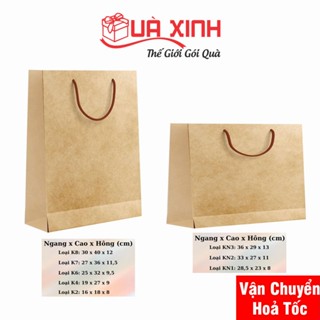 Combo 5 Túi Giấy Kraft Trơn Không In, Chất Liệu Kraft Nhiều Kích Thước ( # TÚI KRAFT KHÔNG IN )
