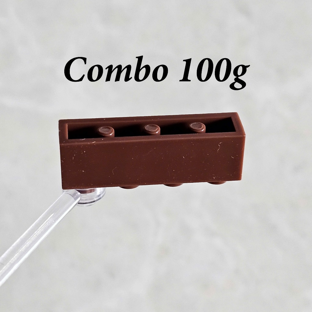 Combo 1 lạng gạch 1x4 cao màu nâu
