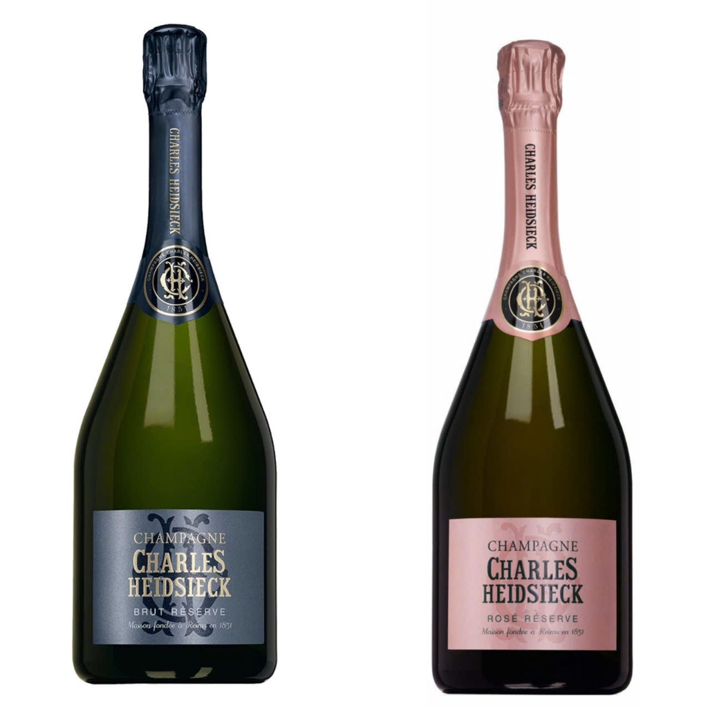 Rượu Champagne Charles Heidsieck Rose Reserve & Brut Reserve 750ML