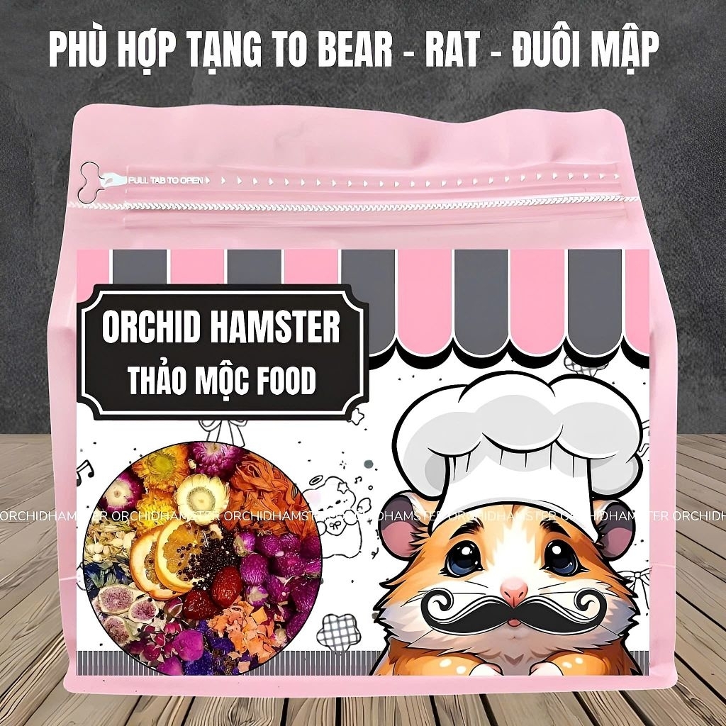 1KG Thức Ăn Hamster Orchid Thảo Mộc Tăng Vị Giác - Tạo Cảm Giác Ngon Miệng
