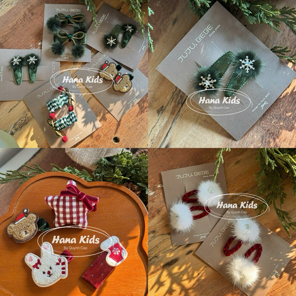 [Hana Kids By Quynh Cao] Set Kẹp Tóc Hàn Quốc Cho Bé Gái Siêu Xinh - Set Kẹp Tóc Dễ Thương Cho Bé Gá