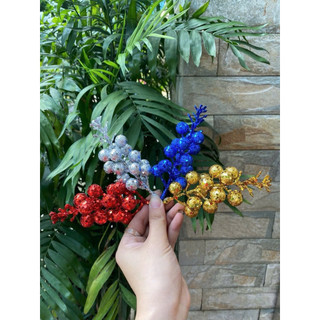 Combo 100 cành quả sung nhũ kim tuyển trang trí noel oản tài lộc làm tháp bánh lằng hoa quả 
