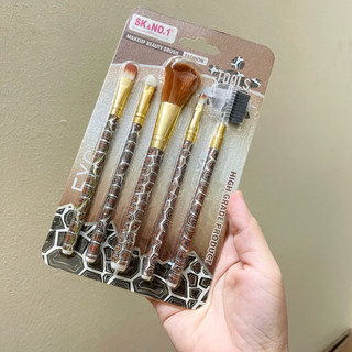 Bộ cọ trang điểm cá nhân 5 cây hoạ tiết da độc đáo