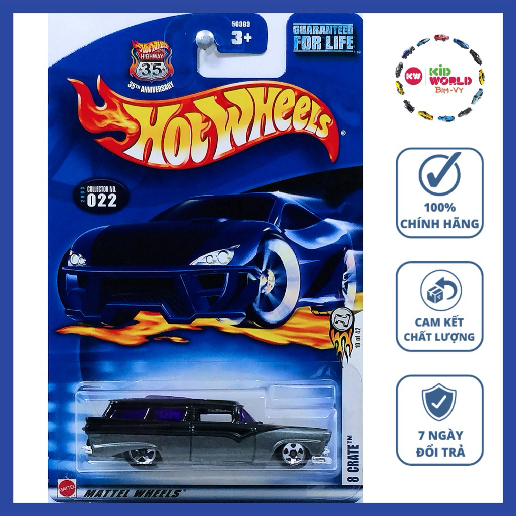 Xe mô hình Hot Wheels basic 8 Crate 56363.