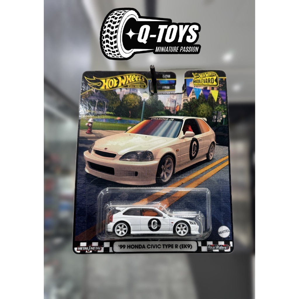 Xe mô hình Hot Wheels '99 Honda Civic Type R (EK9) PREMIUM tỉ lệ 1:64