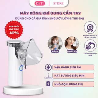 (HỏaTốc1h) Máy xông khí dung cho bé Nebulizer, máy xông mũi họng cầm tay mini phun khí dung - Dùng pin - Leano 2 trong 1