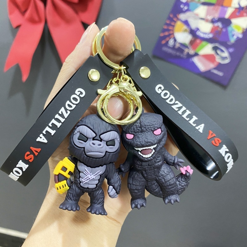 Móc Treo Godzilla , King Kong Trang Trí Balo, Túi xách, Phụ Kiện PVC