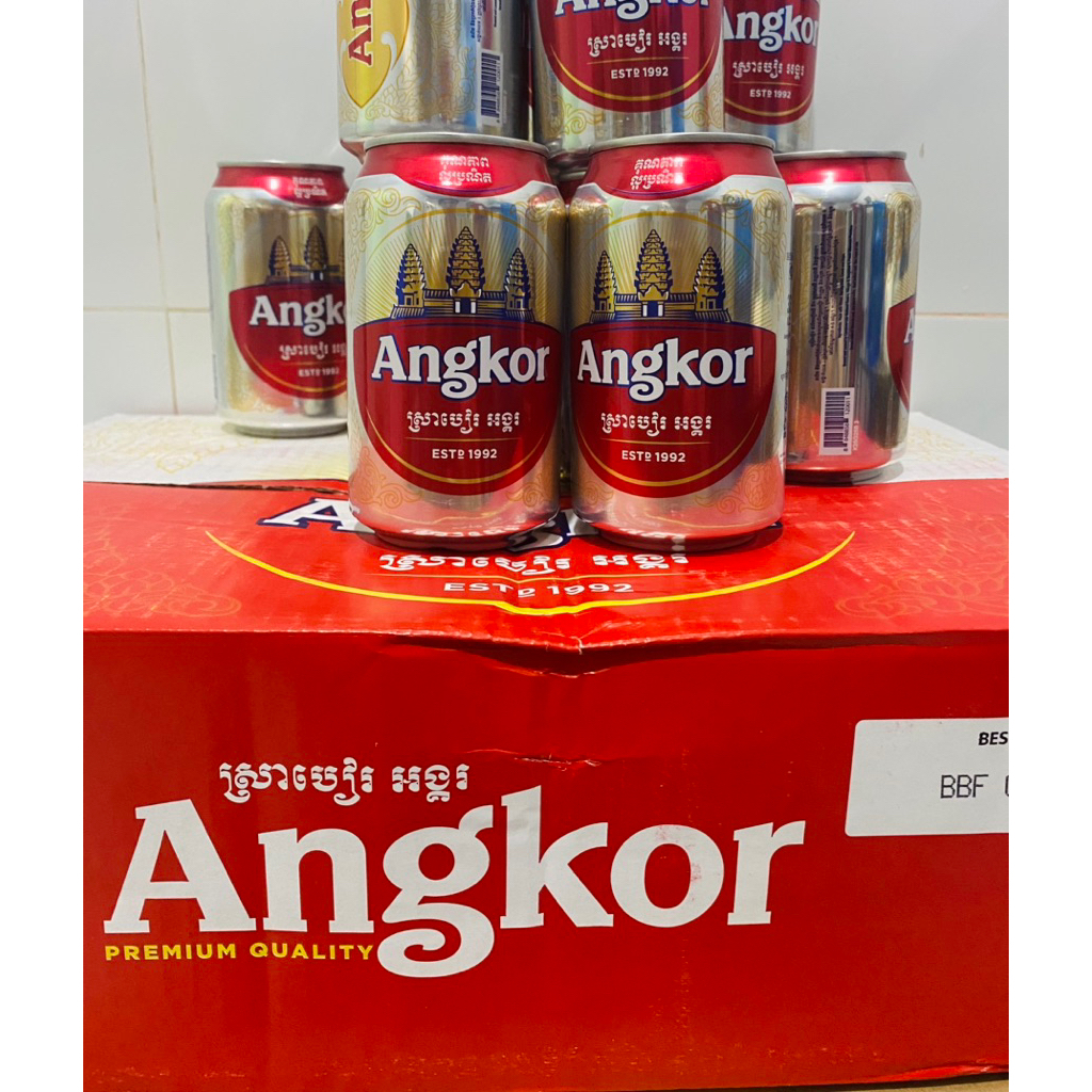Thùng 24 Lon Bia Angkor Campuchia 330ml Nồng Độ 5%