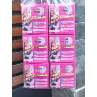 Combo 6 Gói Băng Vệ Sinh Diana Siêu Thấm Siêu Mỏng Cánh 23cm (Gói 8+2 Miếng)