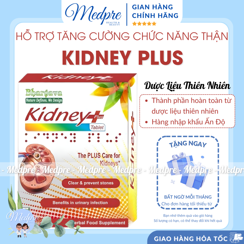 [XẢ KHO - DATE 03/2026] KIDNEY PLUS - Viên uống hỗ trợ sỏi thận, sỏi mật, sỏi tiết niệu, tăng cường 