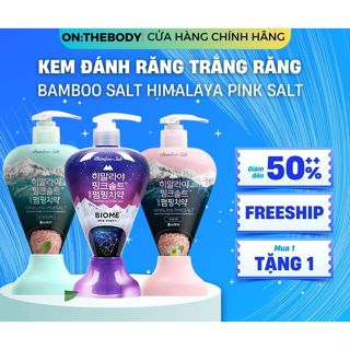  Kem đánh răng Muối Hồng Himalaya Pinksalt Hàn Quốc -Trắng sáng tự nhiên nụ cười tự tin mỗi ngày 
